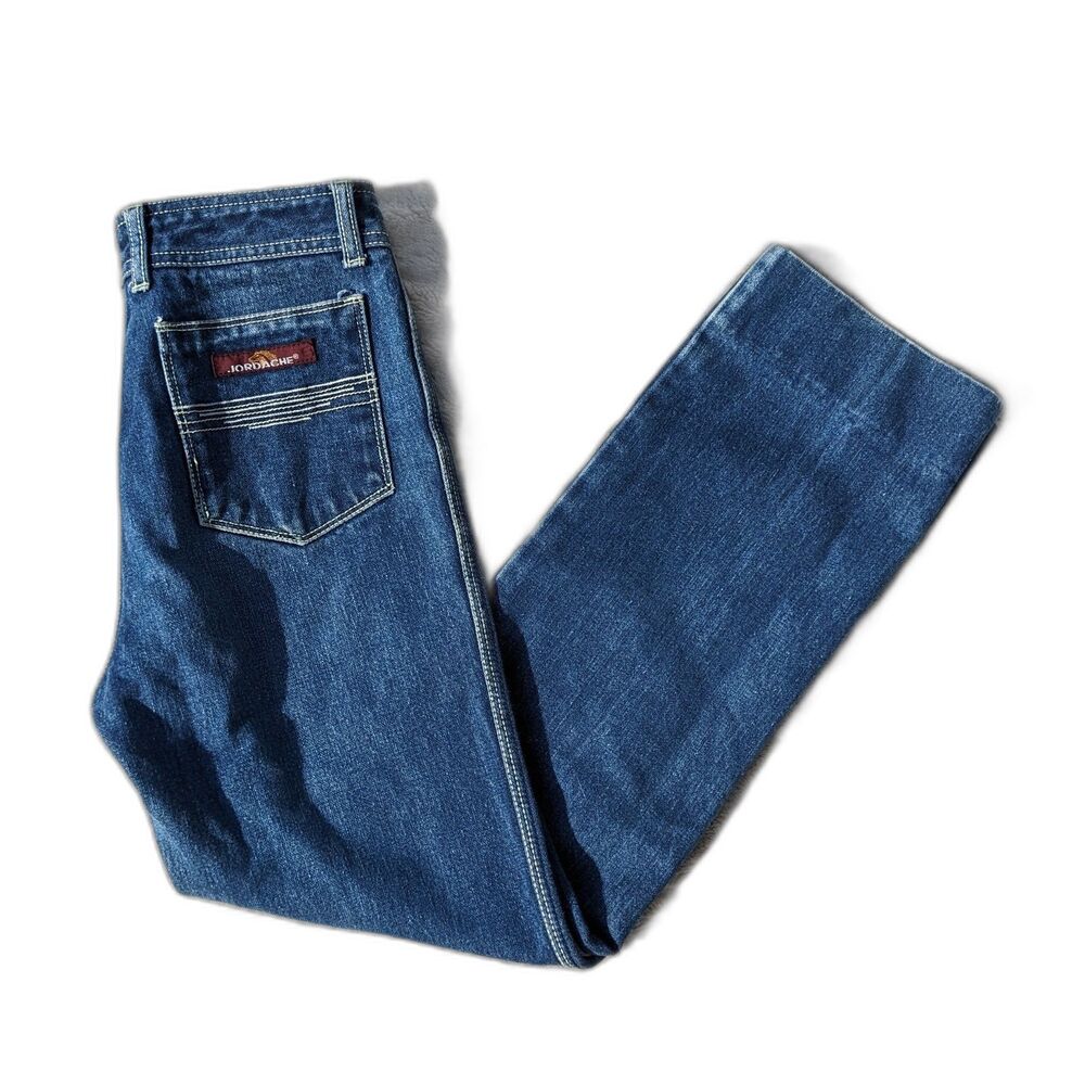 RARE Vintage 80s Jordache Straight Leg Hi Waist Jeans Made in Hong Kong Sz 24/25